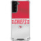 NFL Kansas City Chiefs White Striped Galaxy S21 Plus 5G Clear Case