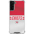 NFL Kansas City Chiefs White Striped Galaxy S22 Plus Clear Case