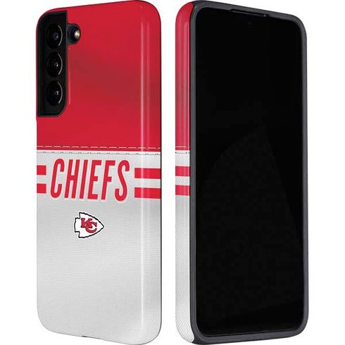 NFL Kansas City Chiefs White Striped Galaxy S22 Pro Case