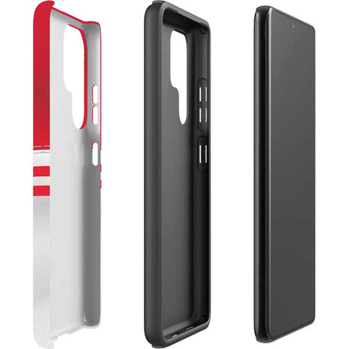NFL Kansas City Chiefs White Striped Galaxy S22 Ultra Pro Case