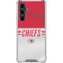 NFL Kansas City Chiefs White Striped Galaxy S23 FE Clear Case