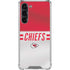 NFL Kansas City Chiefs White Striped Galaxy S23 Plus Clear Case