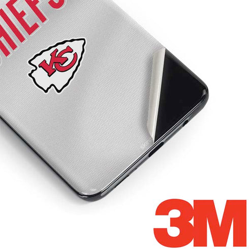 NFL Kansas City Chiefs White Striped Galaxy S9 Skin