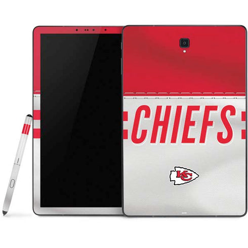 NFL Kansas City Chiefs White Striped Samsung Galaxy Tab Skin