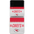 NFL Kansas City Chiefs White Striped Galaxy Z Flip3 5G Skin