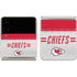 NFL Kansas City Chiefs White Striped Galaxy Z Flip3 5G Skin
