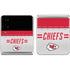 NFL Kansas City Chiefs White Striped Galaxy Z Flip4 5G Skin