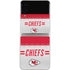 NFL Kansas City Chiefs White Striped Galaxy Z Flip4 5G Skin