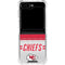 NFL Kansas City Chiefs White Striped Galaxy Z Flip5 5G Clear Case