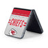 NFL Kansas City Chiefs White Striped Galaxy Z Flip5 5G Skin