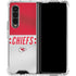 NFL Kansas City Chiefs White Striped Galaxy Z Fold4 5G Clear Case