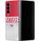 NFL Kansas City Chiefs White Striped Galaxy Z Fold4 5G Skin