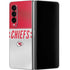 NFL Kansas City Chiefs White Striped Galaxy Z Fold4 5G Skin