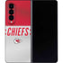 NFL Kansas City Chiefs White Striped Galaxy Z Fold4 5G Skin