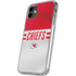 NFL Kansas City Chiefs White Striped iPhone 11 Clear Case