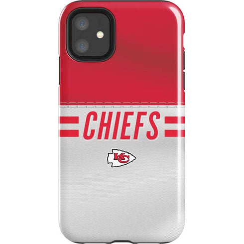 NFL Kansas City Chiefs White Striped iPhone 11 Impact Case