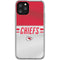 NFL Kansas City Chiefs White Striped iPhone 11 Pro Clear Case