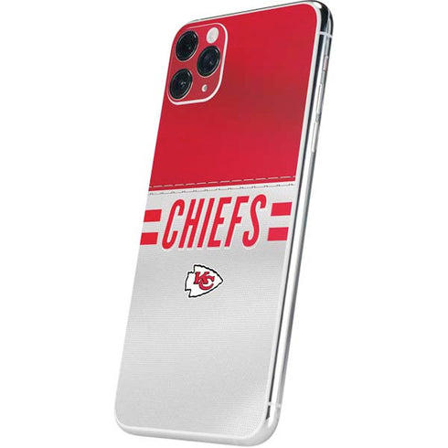NFL Kansas City Chiefs White Striped iPhone 11 Pro Max Skin