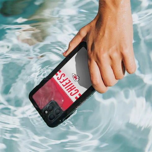 NFL Kansas City Chiefs White Striped iPhone 11 Pro Max Waterproof Case