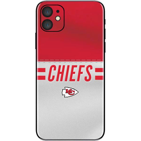 NFL Kansas City Chiefs White Striped iPhone 11 Skin