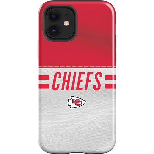 NFL Kansas City Chiefs White Striped iPhone 12 Impact Case