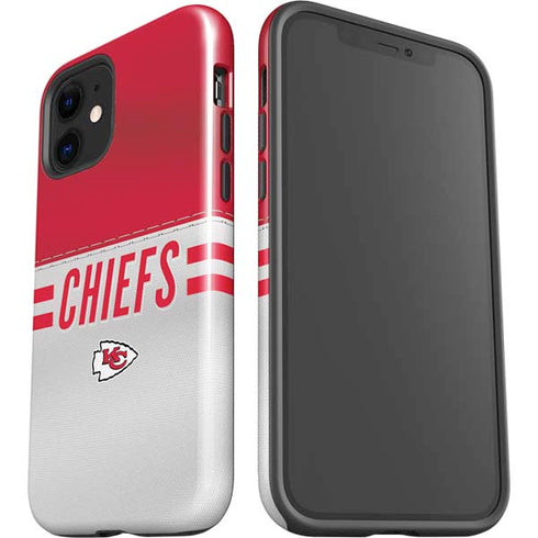 NFL Kansas City Chiefs White Striped iPhone 12 Impact Case