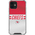 NFL Kansas City Chiefs White Striped iPhone 12 Mini Clear Case