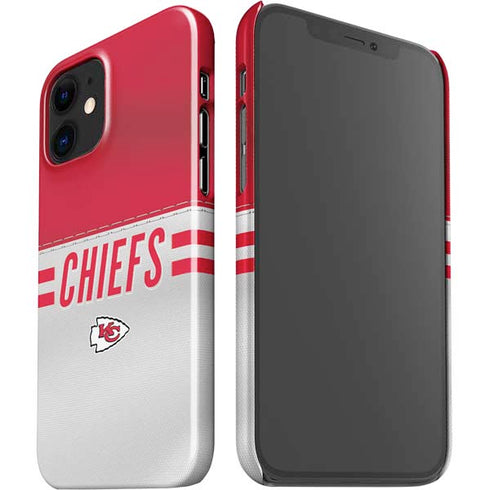 NFL Kansas City Chiefs White Striped iPhone 12 Mini Lite Case