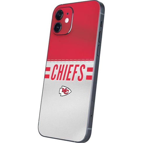 NFL Kansas City Chiefs White Striped iPhone 12 Mini Skin