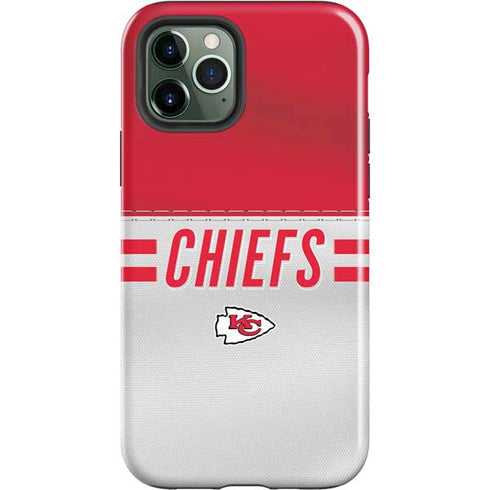 NFL Kansas City Chiefs White Striped iPhone 12 Pro Impact Case