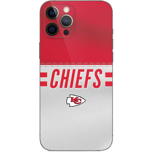 NFL Kansas City Chiefs White Striped iPhone 12 Pro Max Skin