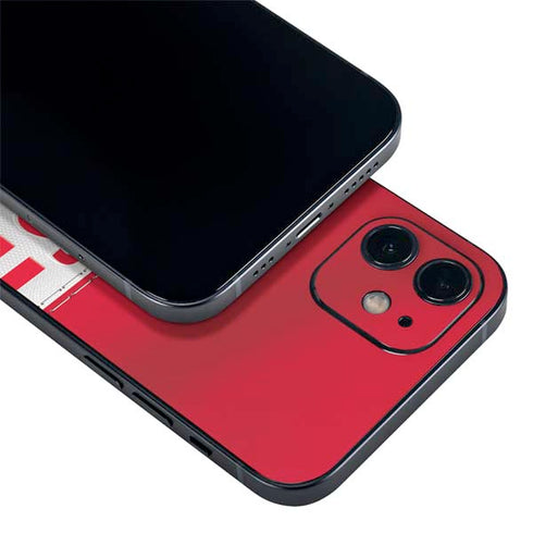 NFL Kansas City Chiefs White Striped iPhone 12 Skin