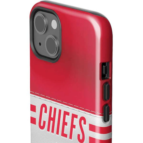NFL Kansas City Chiefs White Striped iPhone 13 Impact Case