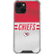 NFL Kansas City Chiefs White Striped iPhone 13 Mini Clear Case