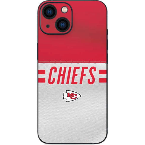 NFL Kansas City Chiefs White Striped iPhone 13 Mini Skin