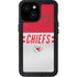 NFL Kansas City Chiefs White Striped iPhone 13 Mini Waterproof Case