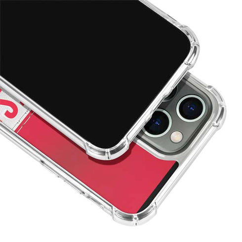 NFL Kansas City Chiefs White Striped iPhone 13 Pro Clear Case