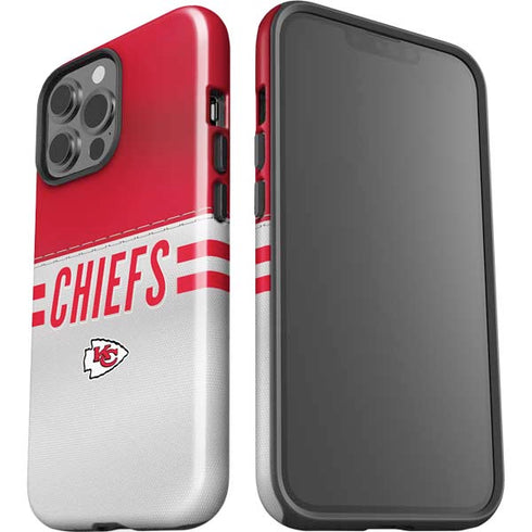 NFL Kansas City Chiefs White Striped iPhone 13 Pro Max Impact Case