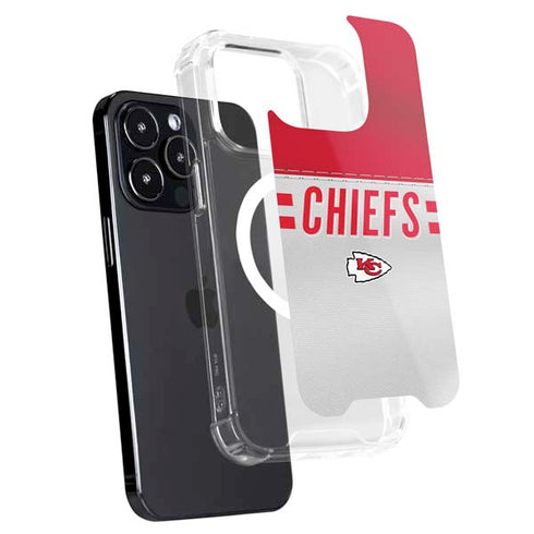 NFL Kansas City Chiefs White Striped iPhone 13 Pro Max MagSafe Case