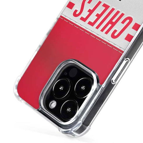 NFL Kansas City Chiefs White Striped iPhone 13 Pro Max MagSafe Case