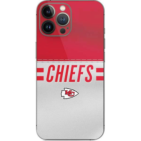 NFL Kansas City Chiefs White Striped iPhone 13 Pro Max Skin