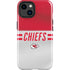 NFL Kansas City Chiefs White Striped iPhone 15 Plus Impact Case