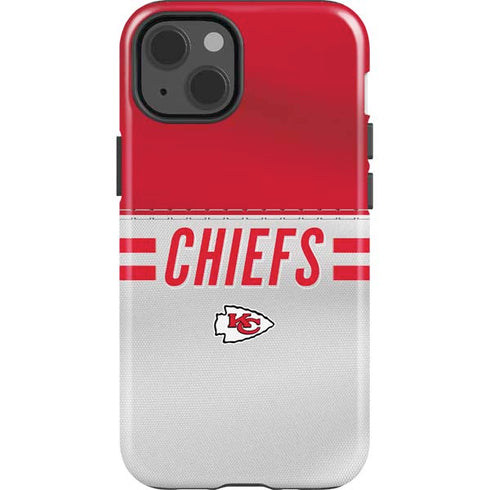 NFL Kansas City Chiefs White Striped iPhone 15 Impact Case
