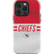 NFL Kansas City Chiefs White Striped iPhone 14 Pro Impact Case