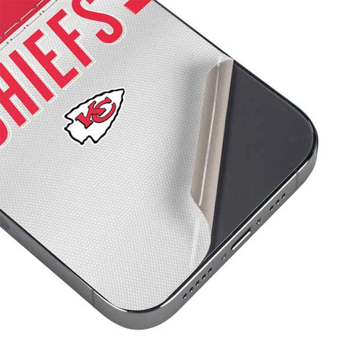 NFL Kansas City Chiefs White Striped iPhone 14 Pro Max Skin