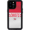 NFL Kansas City Chiefs White Striped iPhone 14 Pro Max Waterproof Case
