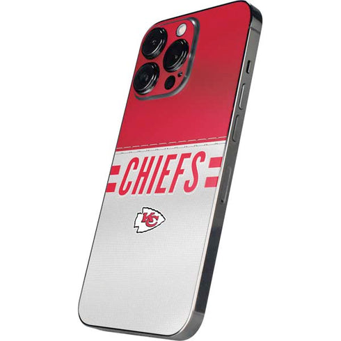 NFL Kansas City Chiefs White Striped iPhone 14 Pro Skin
