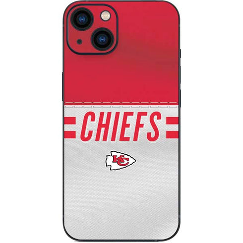 NFL Kansas City Chiefs White Striped iPhone 14 Skin