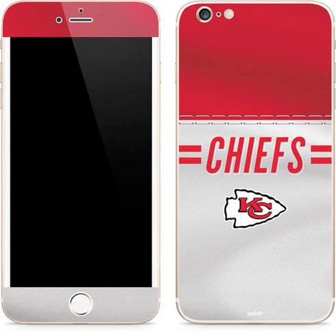 NFL Kansas City Chiefs White Striped iPhone 6/6s Plus Skin
