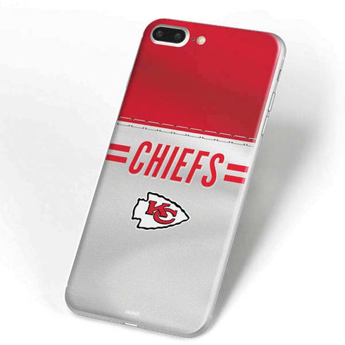 NFL Kansas City Chiefs White Striped iPhone 7 Plus Skin